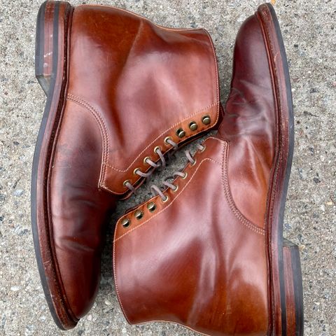 Grant Stone Edward Boot in Horween Honey Glazed Shell Cordovan