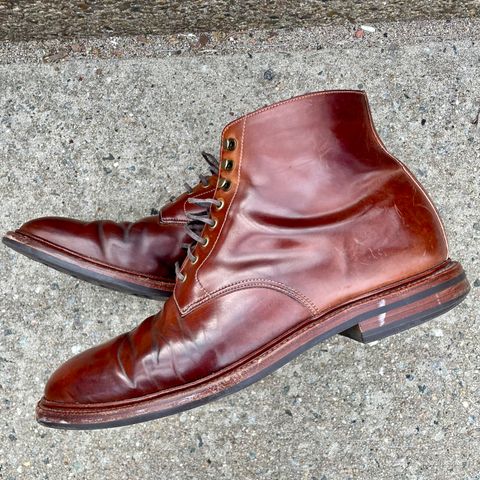 Grant Stone Edward Boot in Horween Honey Glazed Shell Cordovan