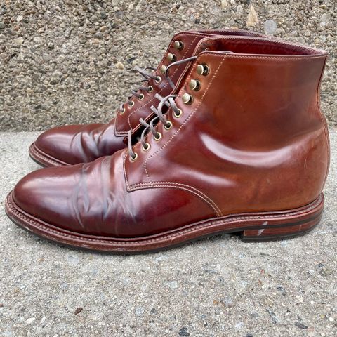 Grant Stone Edward Boot in Horween Honey Glazed Shell Cordovan