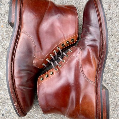 Grant Stone Edward Boot in Horween Honey Glazed Shell Cordovan