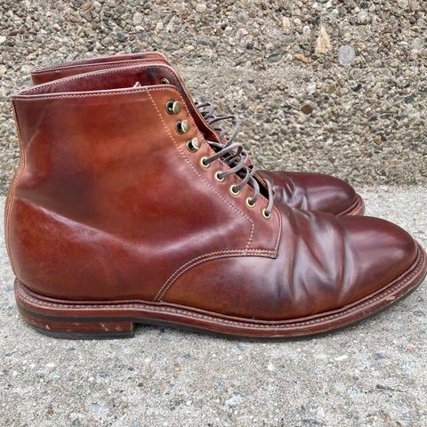 Grant Stone Edward Boot in Horween Honey Glazed Shell Cordovan
