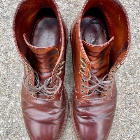 Grant Stone Edward Boot in Horween Honey Glazed Shell Cordovan