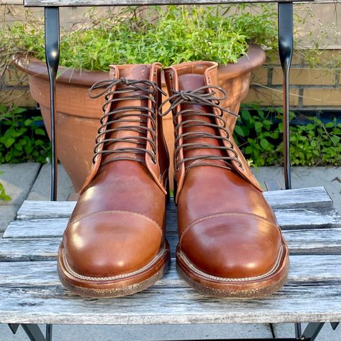 Viberg Service Boot PCT in Horween Natural Shell Cordovan