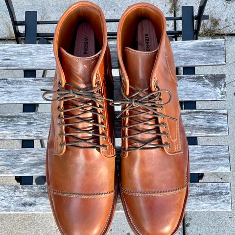 Viberg Service Boot PCT in Horween Natural Shell Cordovan
