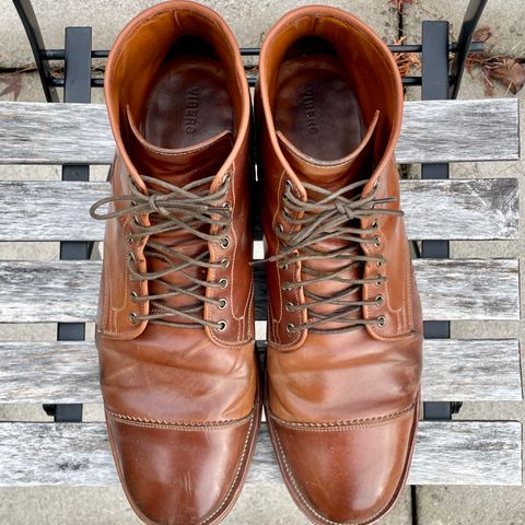 Viberg Service Boot PCT in Horween Natural Shell Cordovan