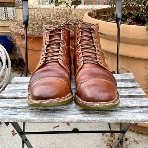 Viberg Service Boot PCT in Horween Natural Shell Cordovan