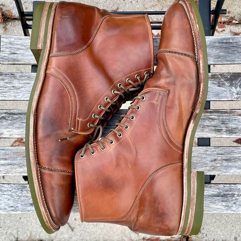 Viberg Service Boot PCT in Horween Natural Shell Cordovan