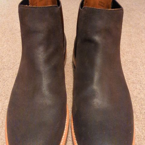 Grant Stone Chelsea Boot in C.F. Stead Earth Waxy Commander Suede
