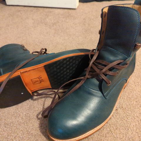 Adelante Unlisted Model in Denim Blue Full Grain