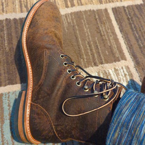 Oak Street Bootmakers Trench Boot in Dark Waxy Wild Boar