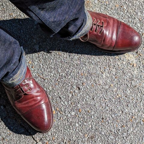 View photo of Meermin Jumper Boot in Burgundy Heritage Shell Cordovan