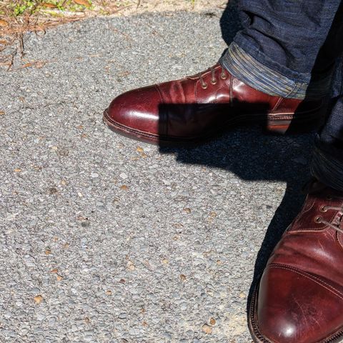 View photo of Meermin Jumper Boot in Burgundy Heritage Shell Cordovan