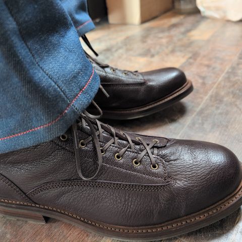 Caswell Carver in Tusting & Burnett Burgundy Goat