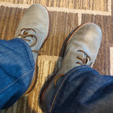 Wolverine 1000 Mile Plain-Toe Boot in C.F. Stead Anthracite Waxed Roughout