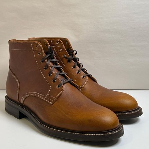 View photo of Caswell Boot Company Lisbon in C.F. Stead Caramel Classic Oiled Shoulder