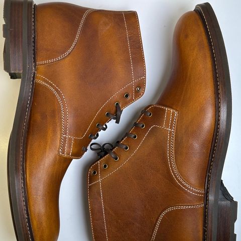 View photo of Caswell Boot Company Lisbon in C.F. Stead Caramel Classic Oiled Shoulder