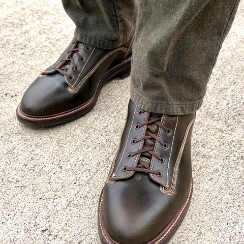 Search result thumbnail of Caswell Boot Company Carver in Horween Olive Waxed Flesh