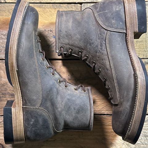 View photo of Caswell Boot Company Carver in Gallun Charcoal Teton Stag