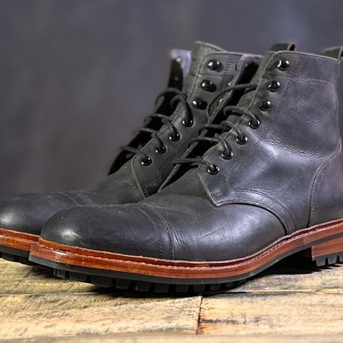 Search result thumbnail of Blkbrd Shoemaker Dixon Cap Toe Derby Boot in Black Pullup