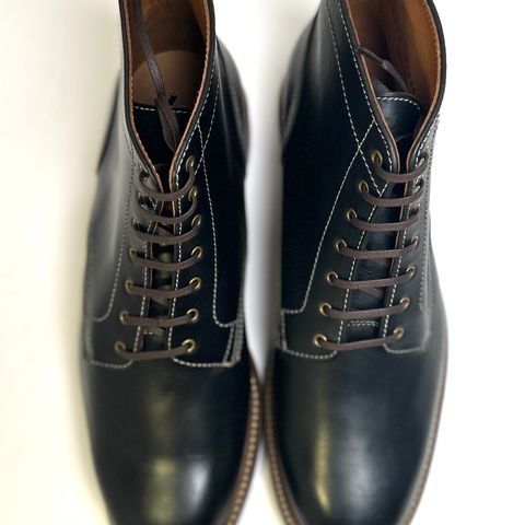 View photo of Caswell Boot Company Lisbon in Horween Black Chromexcel