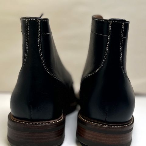 View photo of Caswell Boot Company Lisbon in Horween Black Chromexcel