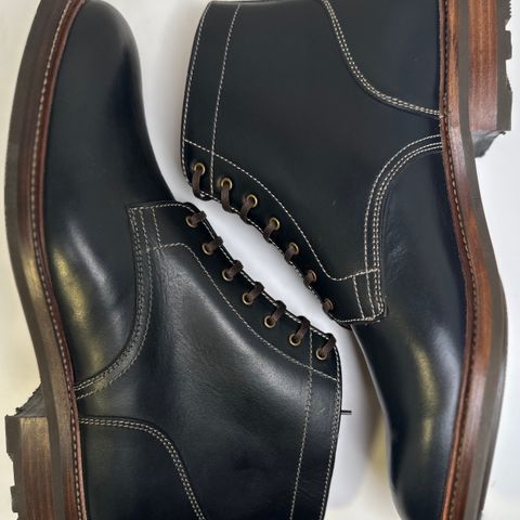 View photo of Caswell Boot Company Lisbon in Horween Black Chromexcel