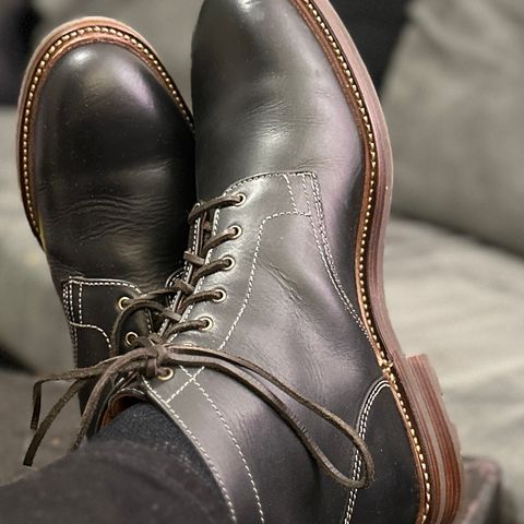 View photo of Caswell Boot Company Lisbon in Horween Black Chromexcel