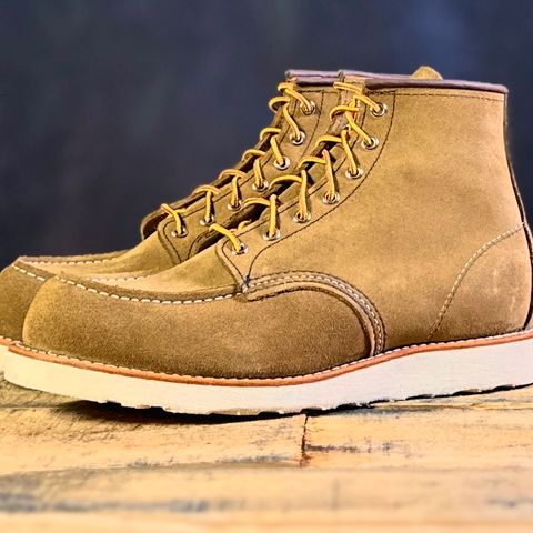 View photo of Red Wing 8881 Classic Moc in S.B. Foot Olive Mohave Roughout