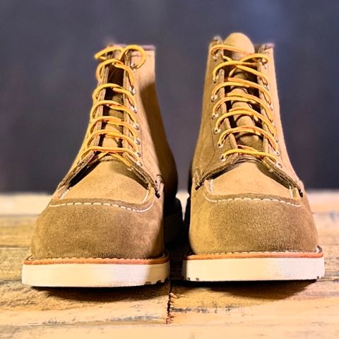 View photo of Red Wing 8881 Classic Moc in S.B. Foot Olive Mohave Roughout