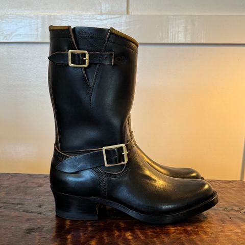 Role Club Engineer Boots in Horween Black Chromexcel Horsehide