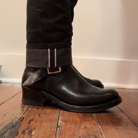 Role Club Engineer Boots in Horween Black Chromexcel Horsehide