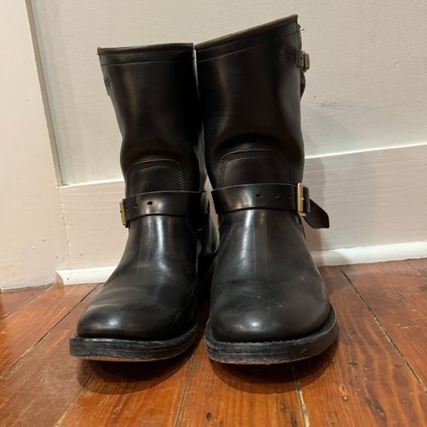 Role Club Engineer Boots in Horween Black Chromexcel Horsehide