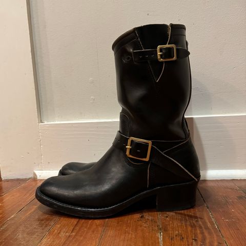Role Club Engineer Boots in Horween Black Chromexcel Horsehide