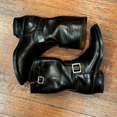 Role Club Engineer Boots in Horween Black Chromexcel Horsehide
