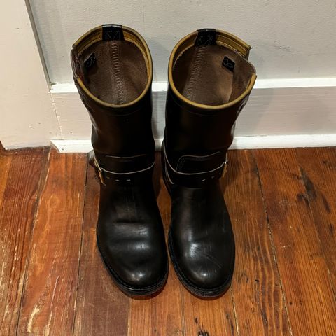 Role Club Engineer Boots in Horween Black Chromexcel Horsehide