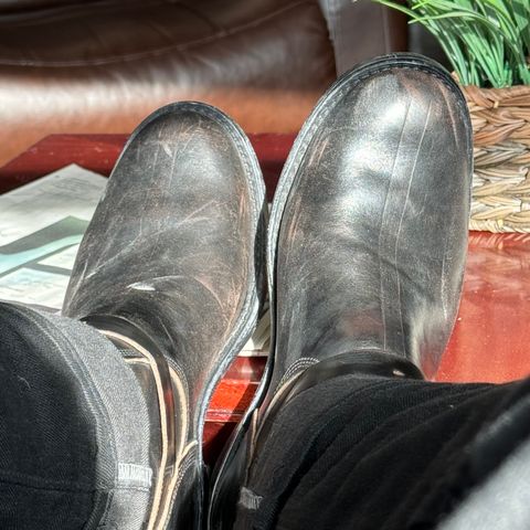 View photo of Role Club Engineer Boots in Horween Black Chromexcel Horsehide