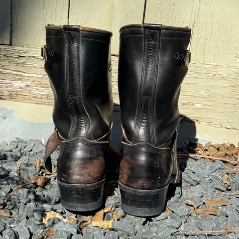 Role Club Engineer Boots in Horween Black Chromexcel Horsehide