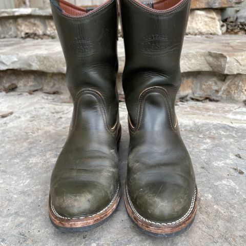 View photo of Wesco Morrison in Horween Olive Chromexcel