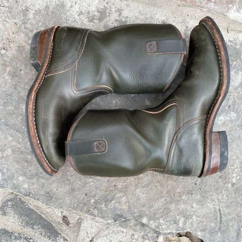 View photo of Wesco Morrison in Horween Olive Chromexcel