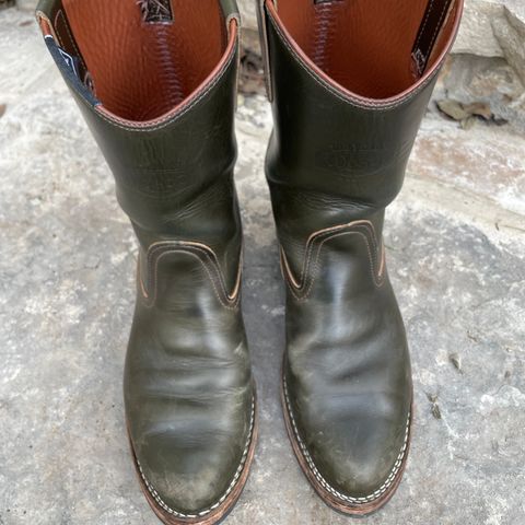 View photo of Wesco Morrison in Horween Olive Chromexcel