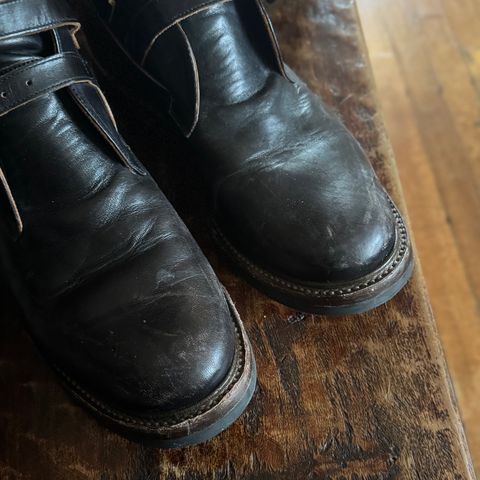 Eastman Leather Tanker Boots in Black Horsehide