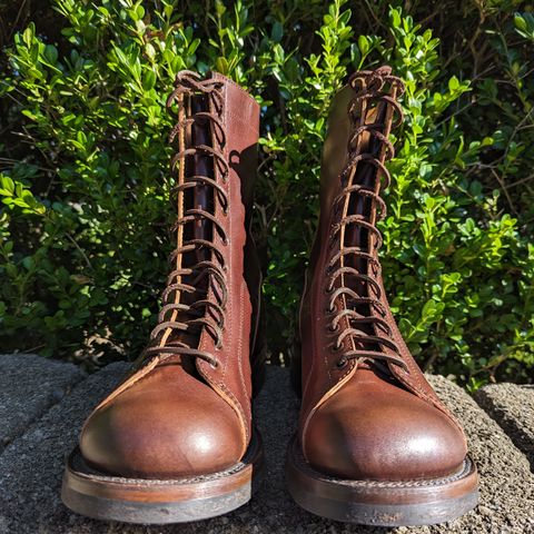 Eastman Leather Raider Boots in Walnut Horsehide