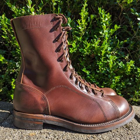 Eastman Leather Raider Boots in Walnut Horsehide
