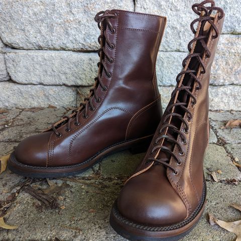Eastman Leather Raider Boots in Walnut Horsehide
