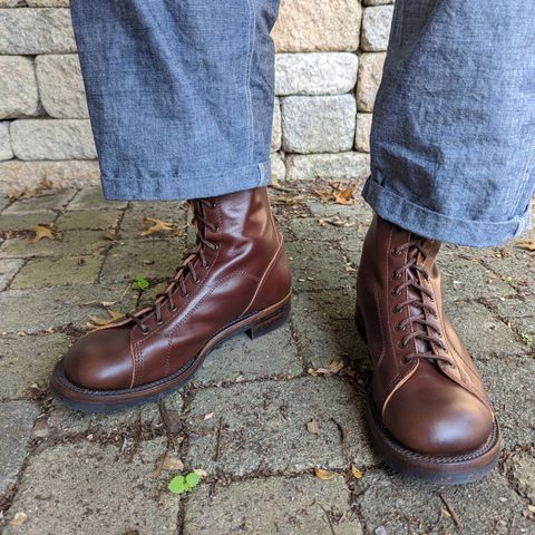 Eastman Leather Raider Boots in Walnut Horsehide