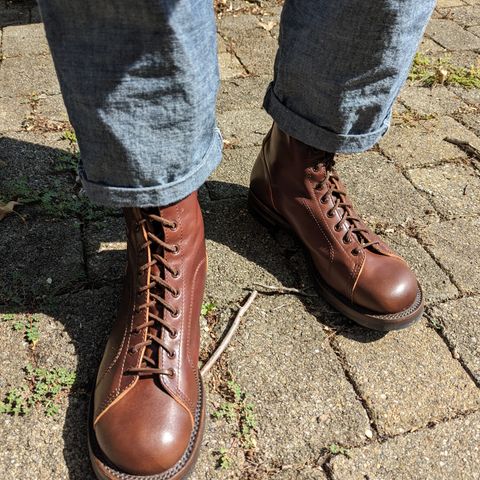 Eastman Leather Raider Boots in Walnut Horsehide