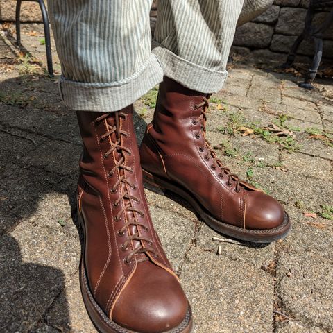 Eastman Leather Raider Boots in Walnut Horsehide