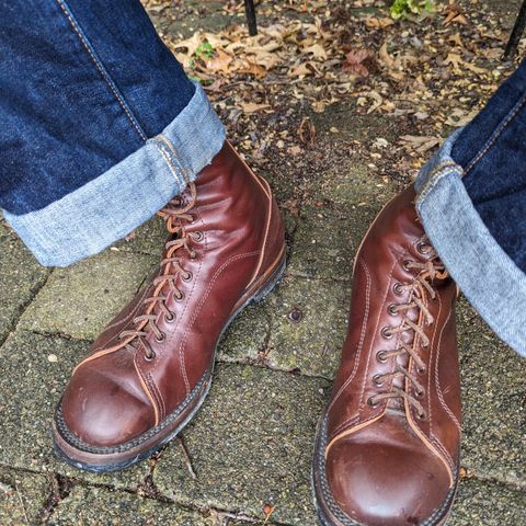 Eastman Leather Raider Boots in Walnut Horsehide