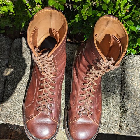 Eastman Leather Raider Boots in Walnut Horsehide