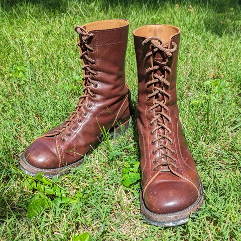 Eastman Leather Raider Boots in Walnut Horsehide